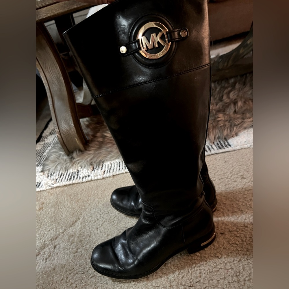 Black Michael Kors Riding boots